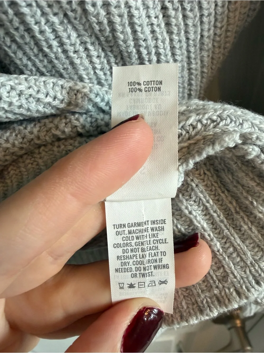 Light Gray Ribbed Henley Pullover